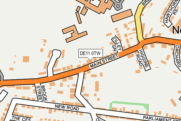 DE11 0TW map - OS OpenMap – Local (Ordnance Survey)