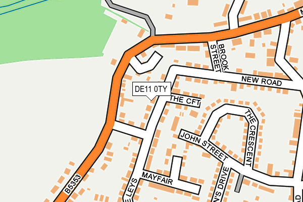 DE11 0TY map - OS OpenMap – Local (Ordnance Survey)