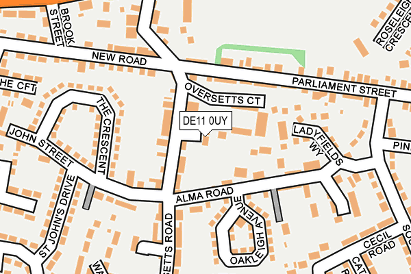 DE11 0UY map - OS OpenMap – Local (Ordnance Survey)