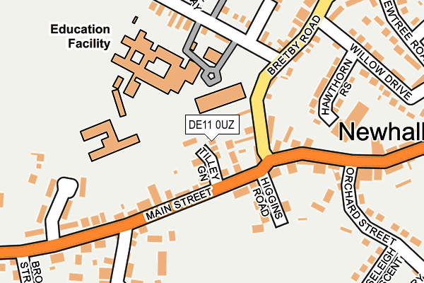 DE11 0UZ map - OS OpenMap – Local (Ordnance Survey)