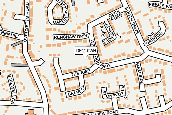 DE11 0WH map - OS OpenMap – Local (Ordnance Survey)