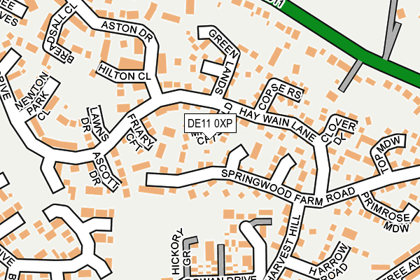 DE11 0XP map - OS OpenMap – Local (Ordnance Survey)