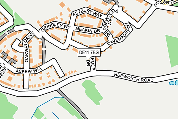 DE11 7BG map - OS OpenMap – Local (Ordnance Survey)