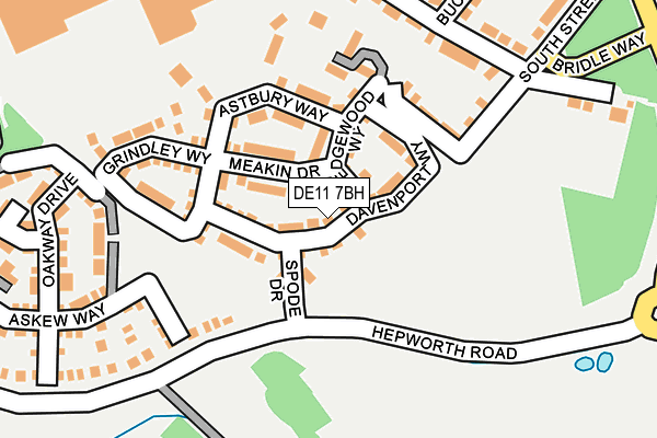 DE11 7BH map - OS OpenMap – Local (Ordnance Survey)