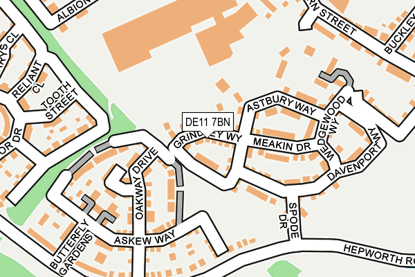 DE11 7BN map - OS OpenMap – Local (Ordnance Survey)