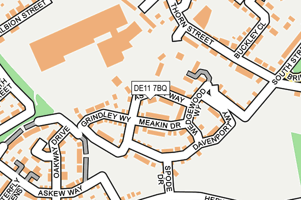 DE11 7BQ map - OS OpenMap – Local (Ordnance Survey)