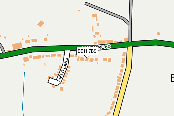 DE11 7BS map - OS OpenMap – Local (Ordnance Survey)