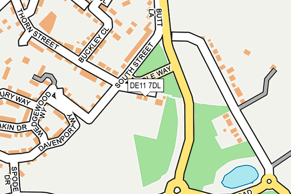 DE11 7DL map - OS OpenMap – Local (Ordnance Survey)