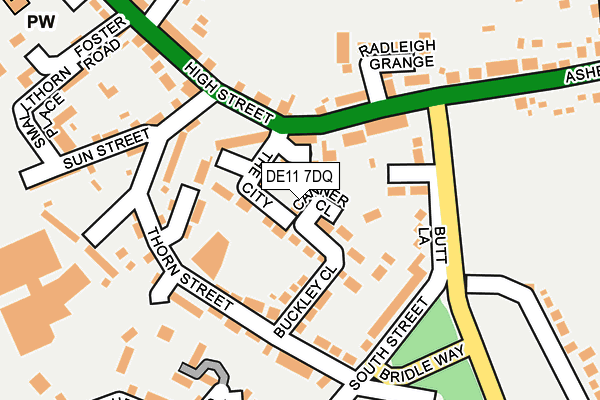 DE11 7DQ map - OS OpenMap – Local (Ordnance Survey)