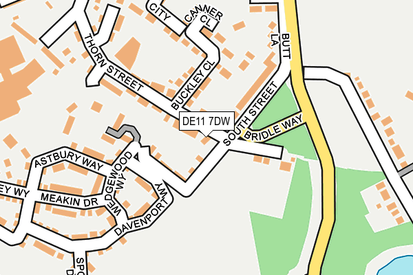 DE11 7DW map - OS OpenMap – Local (Ordnance Survey)