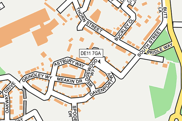 DE11 7GA map - OS OpenMap – Local (Ordnance Survey)