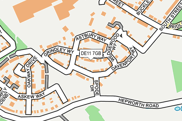 DE11 7GB map - OS OpenMap – Local (Ordnance Survey)