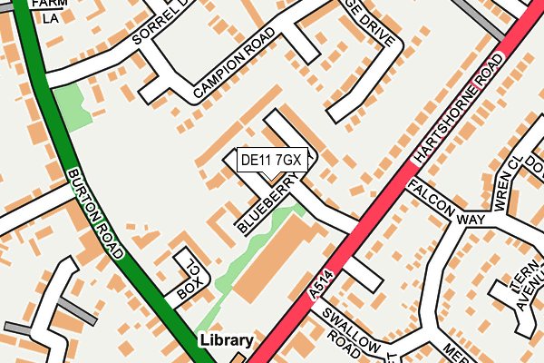 DE11 7GX map - OS OpenMap – Local (Ordnance Survey)