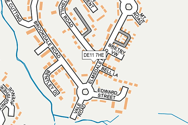 DE11 7HE map - OS OpenMap – Local (Ordnance Survey)