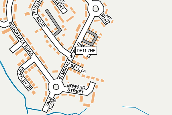 DE11 7HF map - OS OpenMap – Local (Ordnance Survey)
