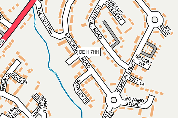 DE11 7HH map - OS OpenMap – Local (Ordnance Survey)