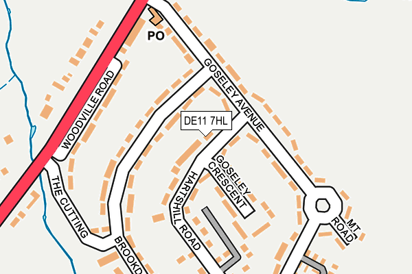 DE11 7HL map - OS OpenMap – Local (Ordnance Survey)
