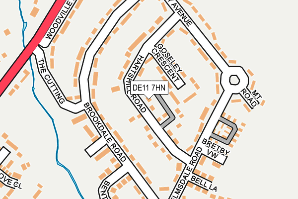 DE11 7HN map - OS OpenMap – Local (Ordnance Survey)