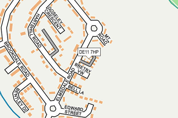 DE11 7HP map - OS OpenMap – Local (Ordnance Survey)