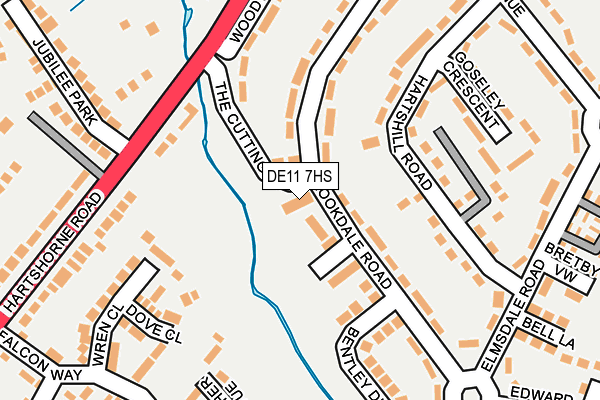 DE11 7HS map - OS OpenMap – Local (Ordnance Survey)