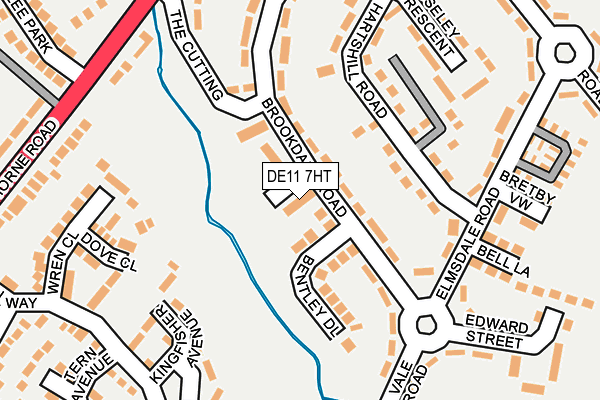 DE11 7HT map - OS OpenMap – Local (Ordnance Survey)