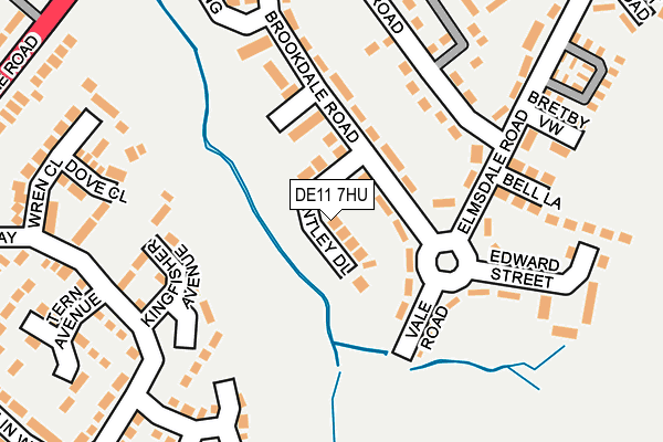 DE11 7HU map - OS OpenMap – Local (Ordnance Survey)