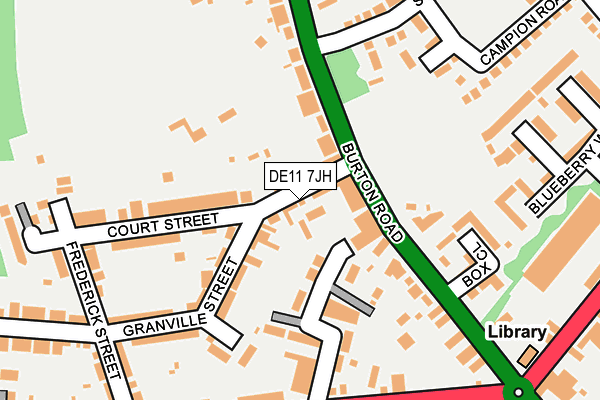 DE11 7JH map - OS OpenMap – Local (Ordnance Survey)