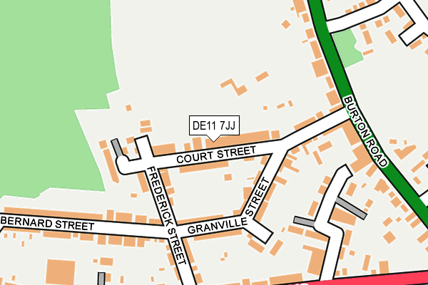 DE11 7JJ map - OS OpenMap – Local (Ordnance Survey)