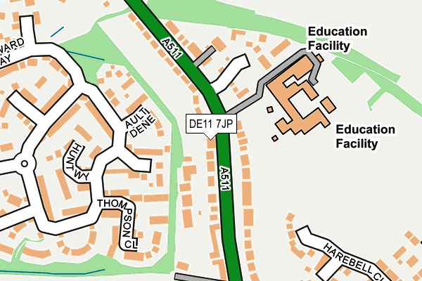 DE11 7JP map - OS OpenMap – Local (Ordnance Survey)
