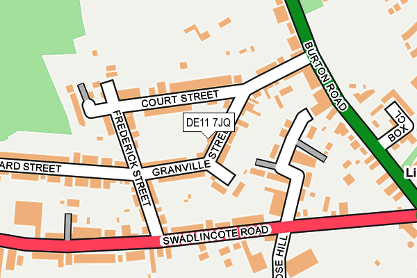DE11 7JQ map - OS OpenMap – Local (Ordnance Survey)