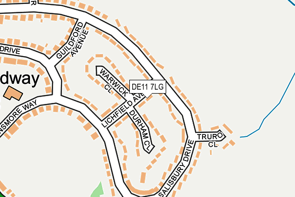 DE11 7LG map - OS OpenMap – Local (Ordnance Survey)