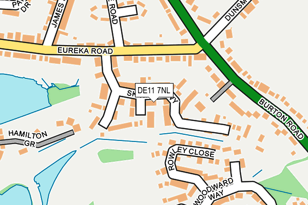 DE11 7NL map - OS OpenMap – Local (Ordnance Survey)