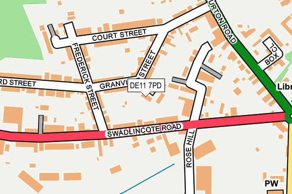 DE11 7PD map - OS OpenMap – Local (Ordnance Survey)