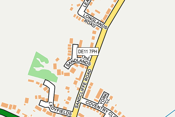 DE11 7PH map - OS OpenMap – Local (Ordnance Survey)