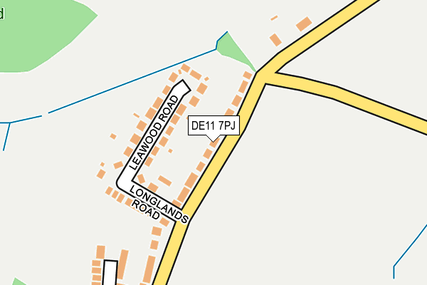 DE11 7PJ map - OS OpenMap – Local (Ordnance Survey)