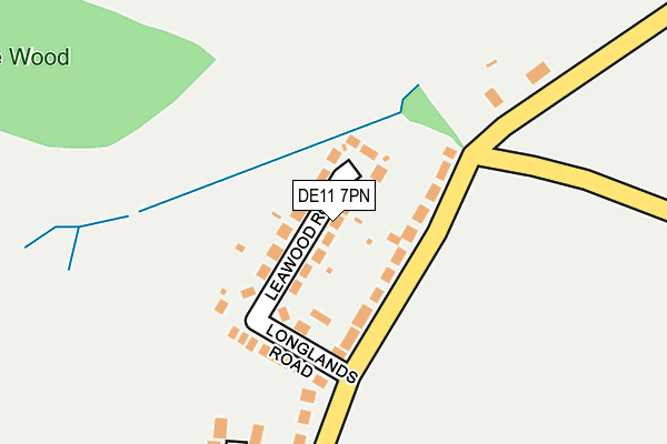 DE11 7PN map - OS OpenMap – Local (Ordnance Survey)