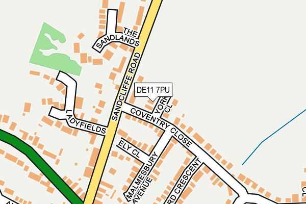 DE11 7PU map - OS OpenMap – Local (Ordnance Survey)