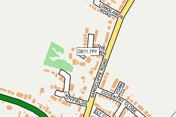 DE11 7PY map - OS OpenMap – Local (Ordnance Survey)