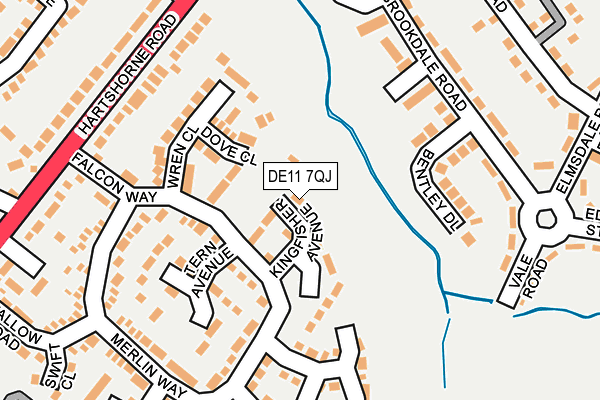 DE11 7QJ map - OS OpenMap – Local (Ordnance Survey)