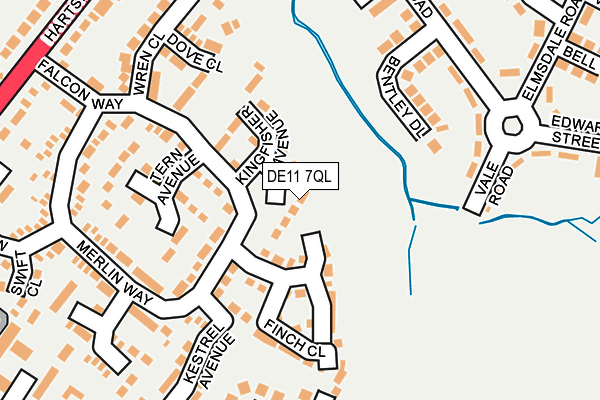 DE11 7QL map - OS OpenMap – Local (Ordnance Survey)
