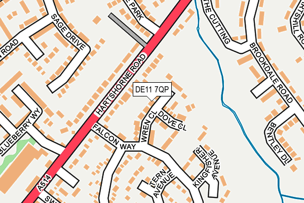DE11 7QP map - OS OpenMap – Local (Ordnance Survey)