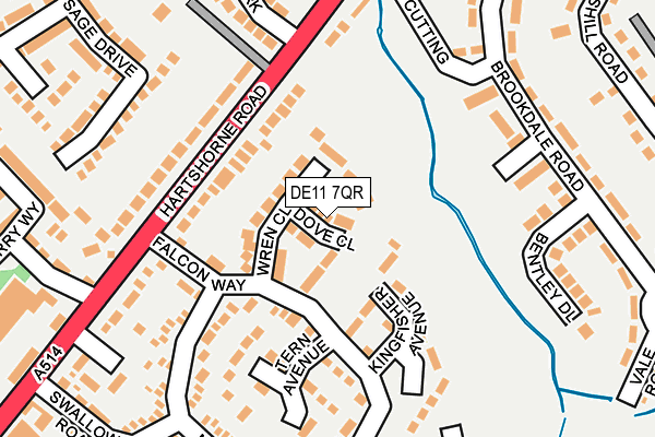 DE11 7QR map - OS OpenMap – Local (Ordnance Survey)