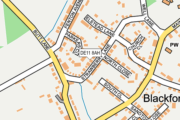 DE11 8AH map - OS OpenMap – Local (Ordnance Survey)