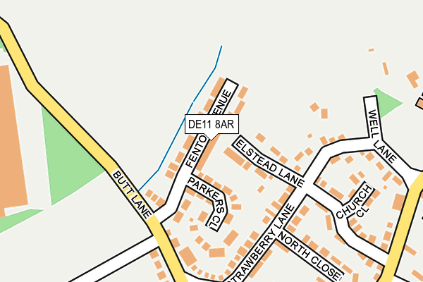 DE11 8AR map - OS OpenMap – Local (Ordnance Survey)