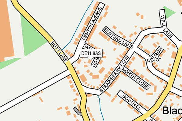 DE11 8AS map - OS OpenMap – Local (Ordnance Survey)