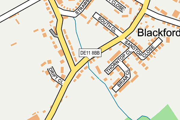 DE11 8BB map - OS OpenMap – Local (Ordnance Survey)