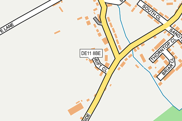 DE11 8BE map - OS OpenMap – Local (Ordnance Survey)