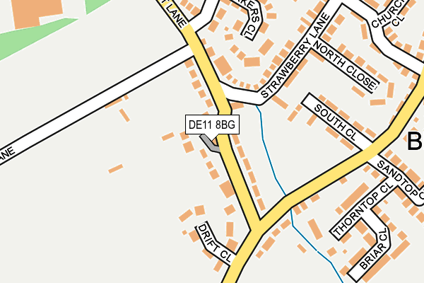 DE11 8BG map - OS OpenMap – Local (Ordnance Survey)