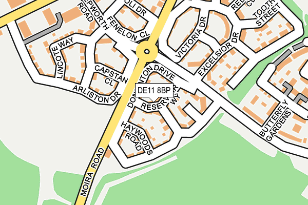 DE11 8BP map - OS OpenMap – Local (Ordnance Survey)