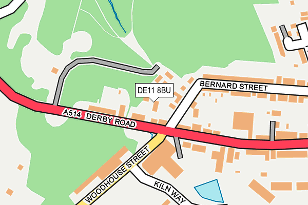 DE11 8BU map - OS OpenMap – Local (Ordnance Survey)